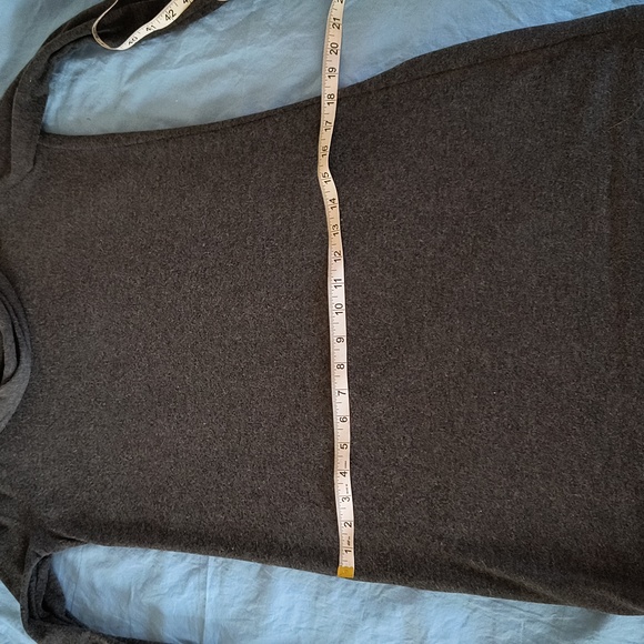 Michael Stars S Dress Cowl Neck Long Sleeve Charcoal Gray Buttery Soft Material - Picture 13 of 16